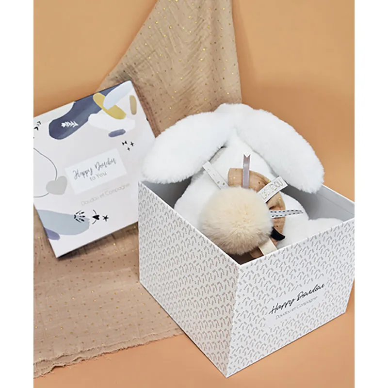 Doudou Pantin Lapin Happy Wild Beige - 25cm-4