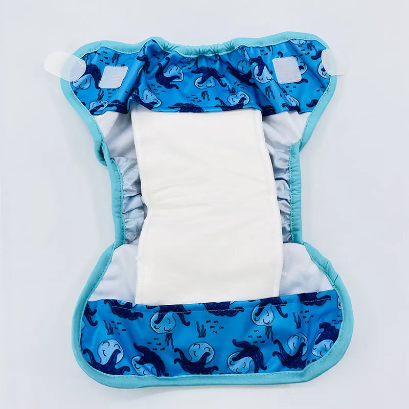 Couche lavable ajustable + 1 Insert - Pieuvre - BUM DIAPERS-2