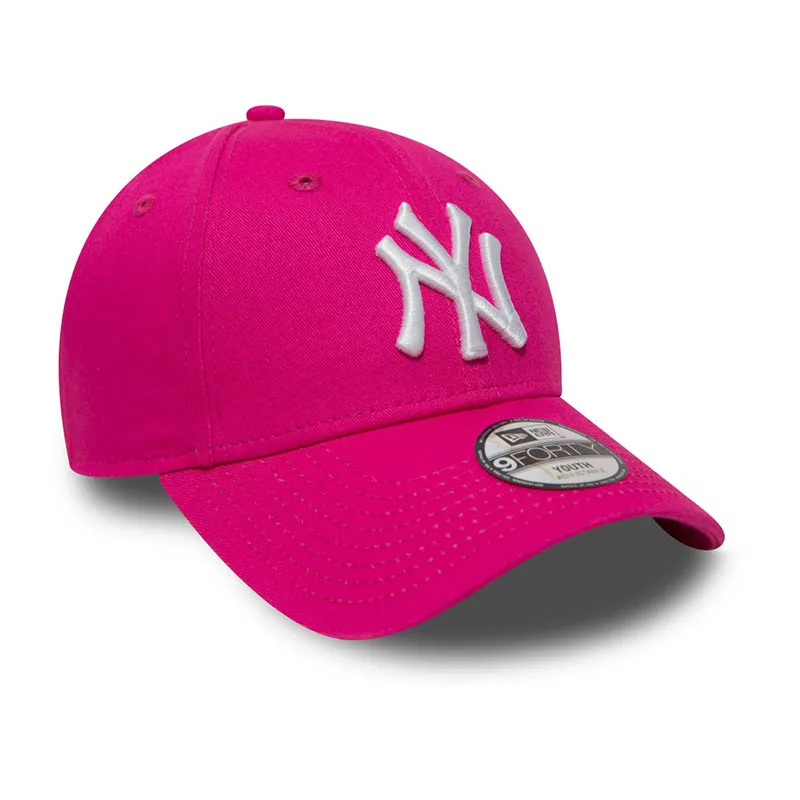 Casquette 9Forty New York Yankees Enfant - Rose Fuschia/Blanc-2