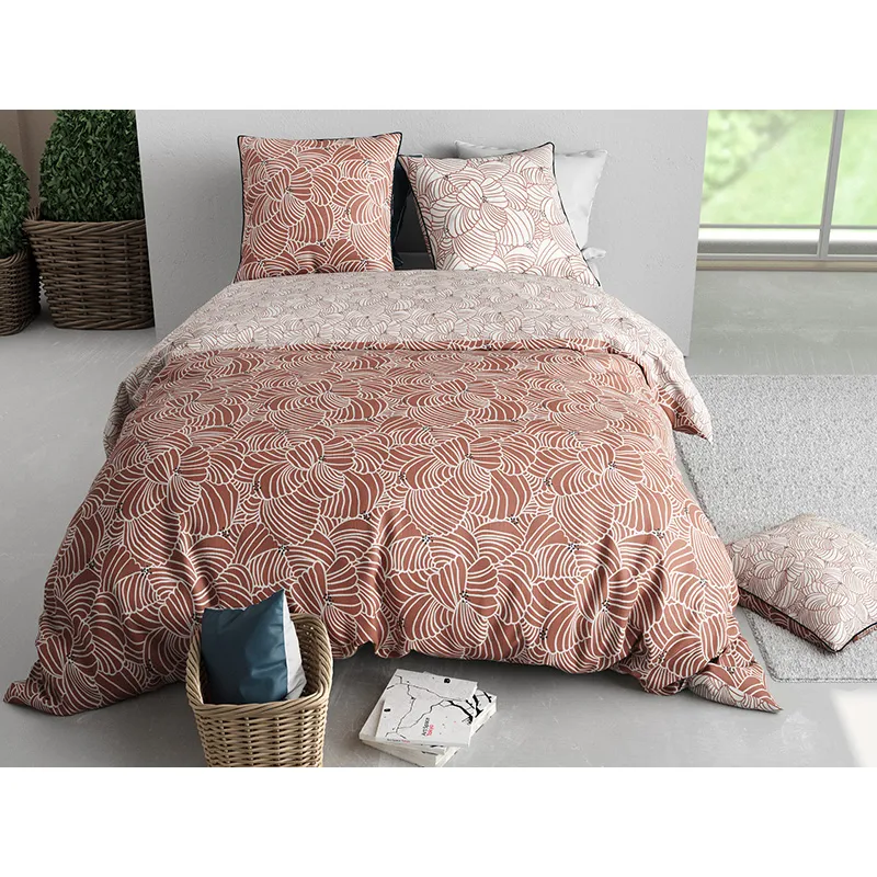 Parure 3pcs Coton Mimosa Orange-2