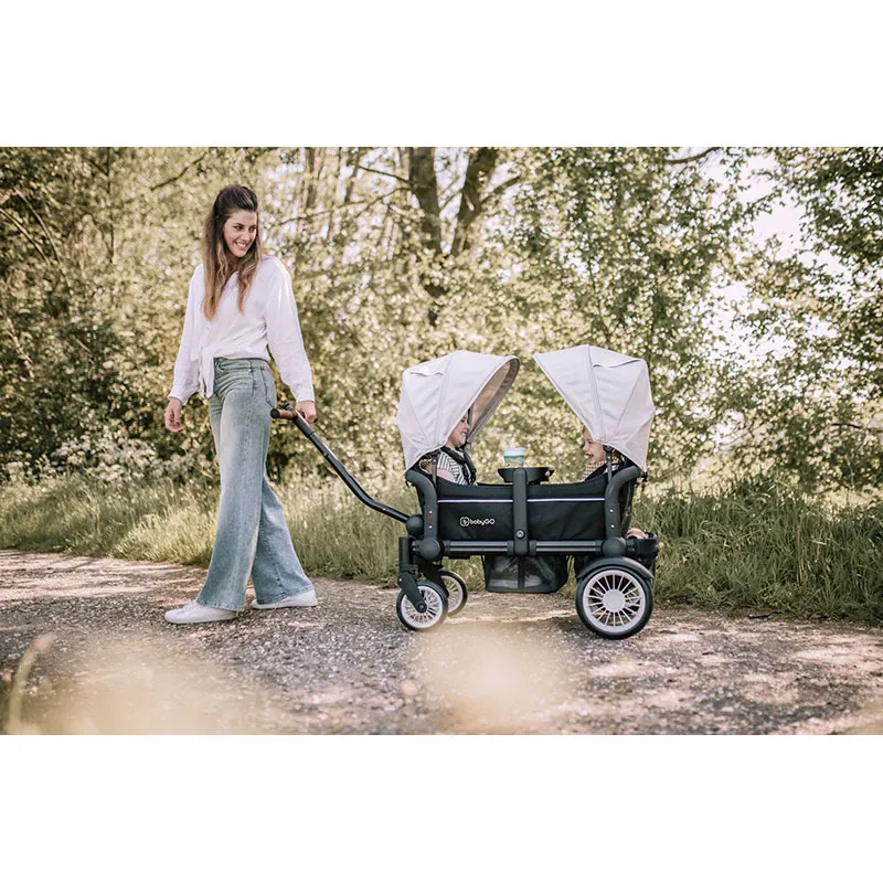 Chariot de transport enfant Cozy Rider - Black/Beige-9
