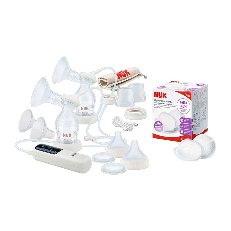 Lot tire-lait électrique Perfect Match Double Pompe + 30 coussinets d'allaitement OFFERTS-0