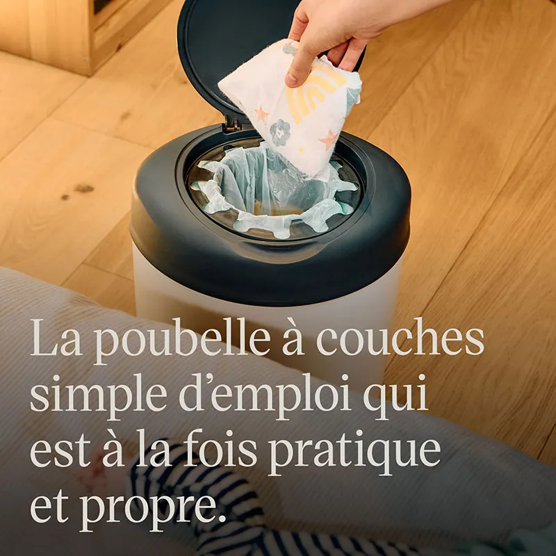 Poubelle à couches SIMPLEE - Gris-5