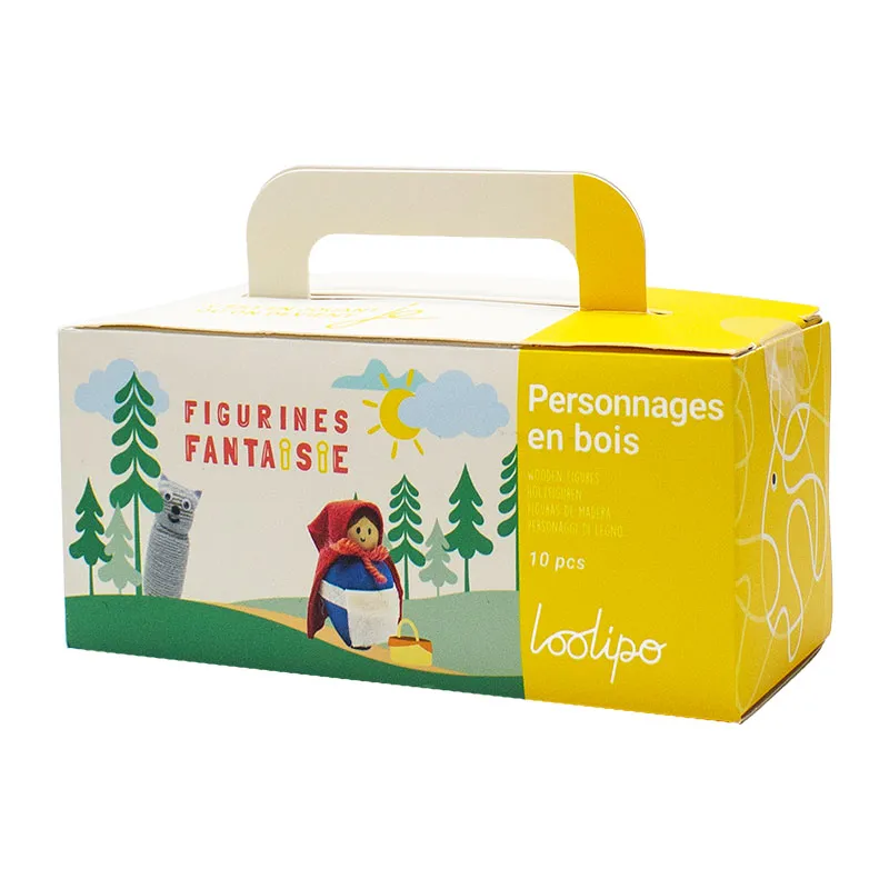 Personnages en bois à décorer Fantaisie 7cm 10pcs - 3+-5