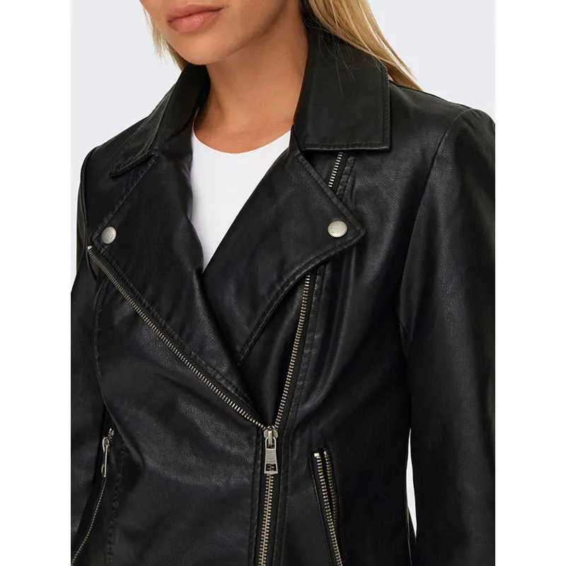 Perfecto simili cuir Newmelisa - Noir | Black-6