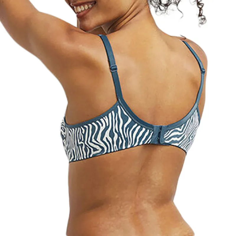 Soutien-gorge emboitant à armatures Generous Zèbre Femme - Bleu/Blanc-1