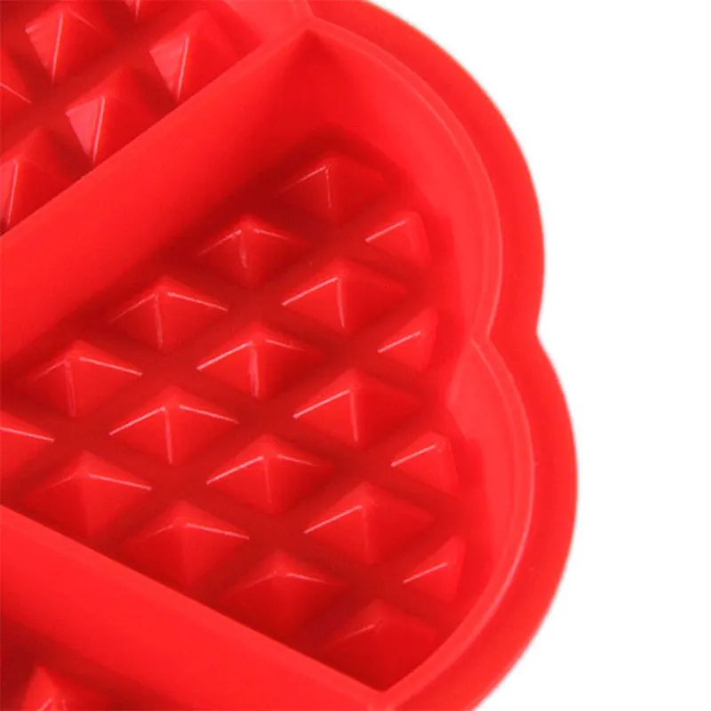 Moule à gaufres Coeur Silicone Rouge - Ø17,7cm-2