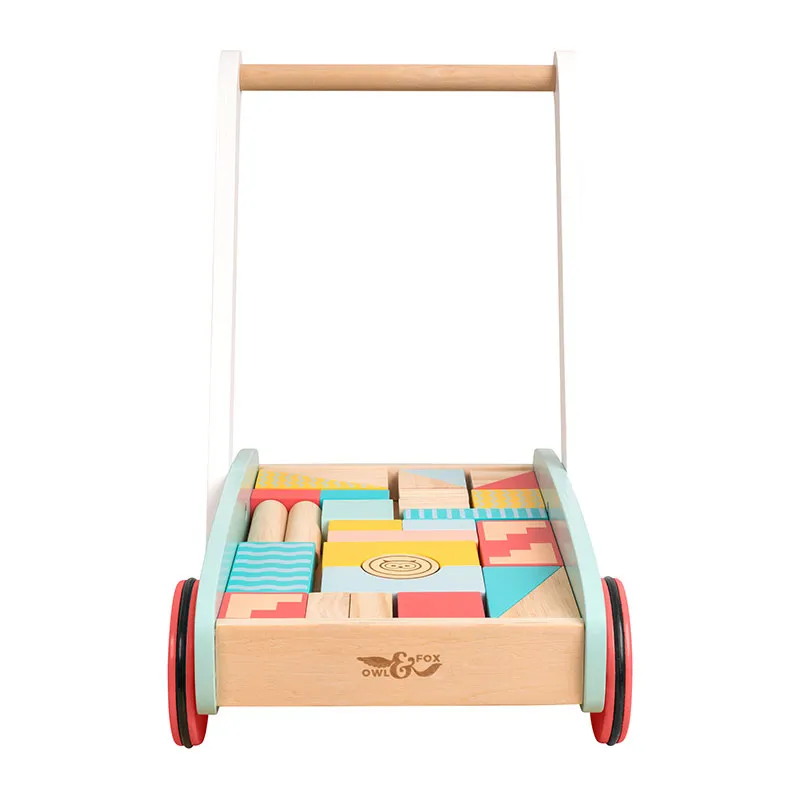 Chariot de marche + Cubes Bois Owl & Fox - 12m+-1