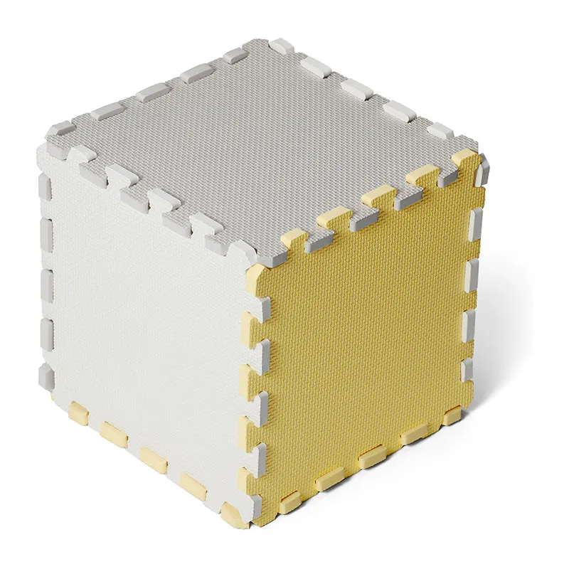 Tapis puzzle mousse Luno Gris/Jaune 150x180cm - 0m+-2