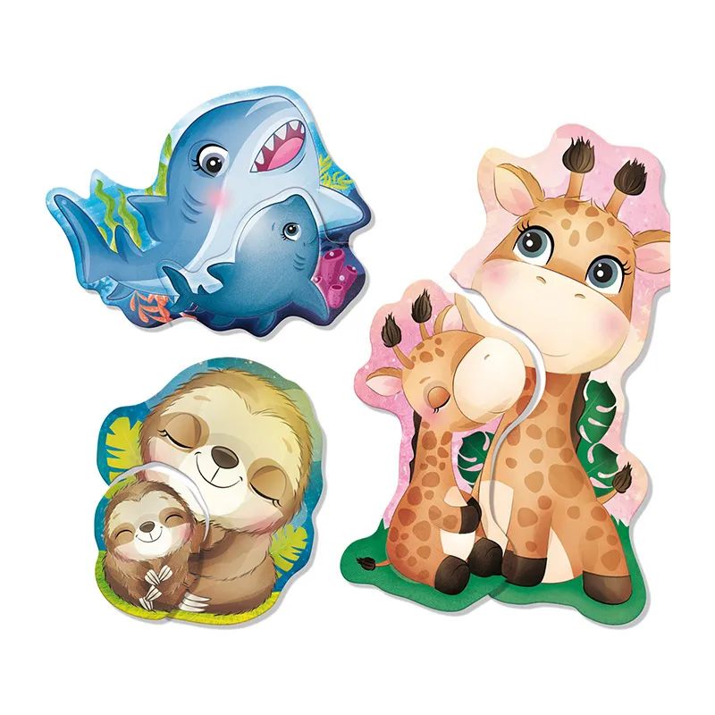 Jeu tactile Animaux & Bébés Montessori Baby 12pcs - 12m+-1