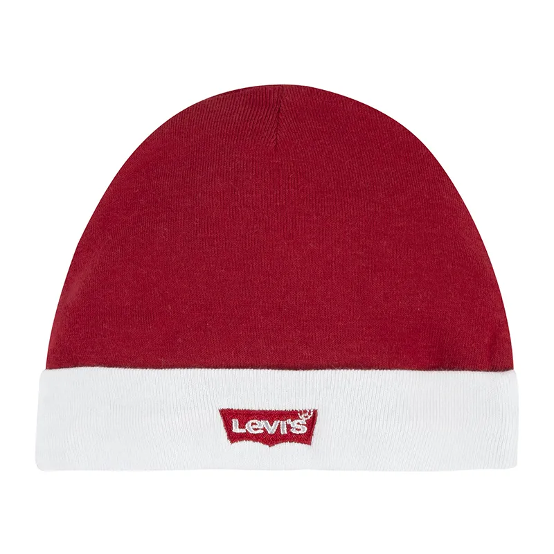 Coffret Body MC + Bonnet + Chaussons Bébé Batwing - Levis Red-2