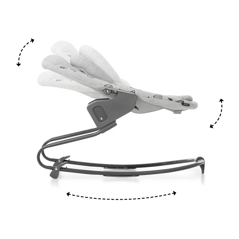 Transat Alpha Bouncer 2en1 Premium Gris - 0m+ - HAUCK-6