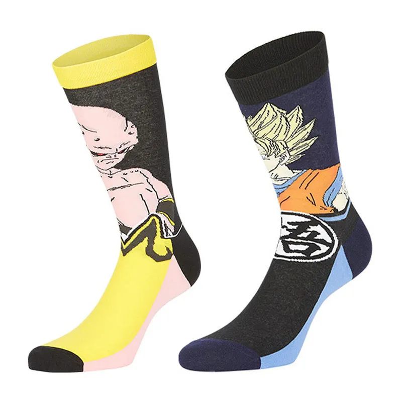 4 paires de Chaussettes Garçon Dragon Ball Z - Noir/Rouge/Orange/Gris/Jaune-1