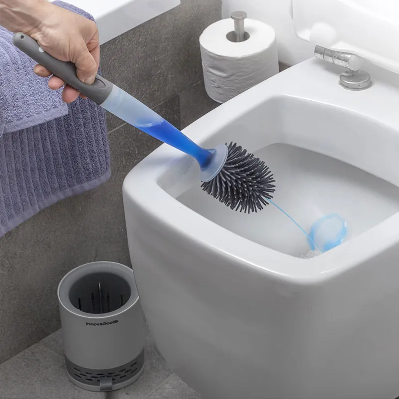 Brosse WC avec distributeur de savon - Ø10x45cm-0