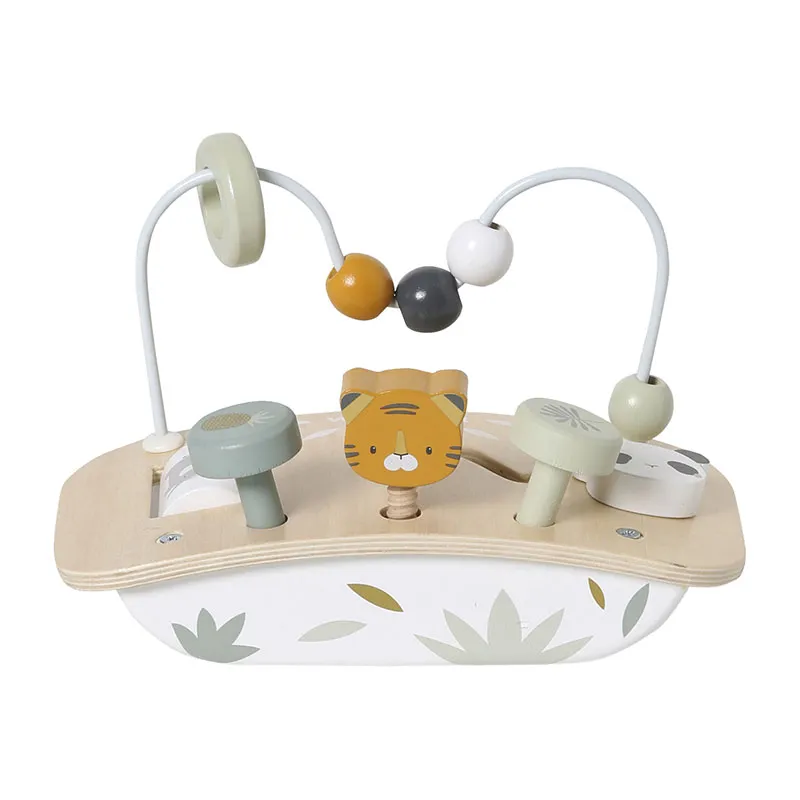 Mini table d'activité en bois - Vert moyen - 10m+-3