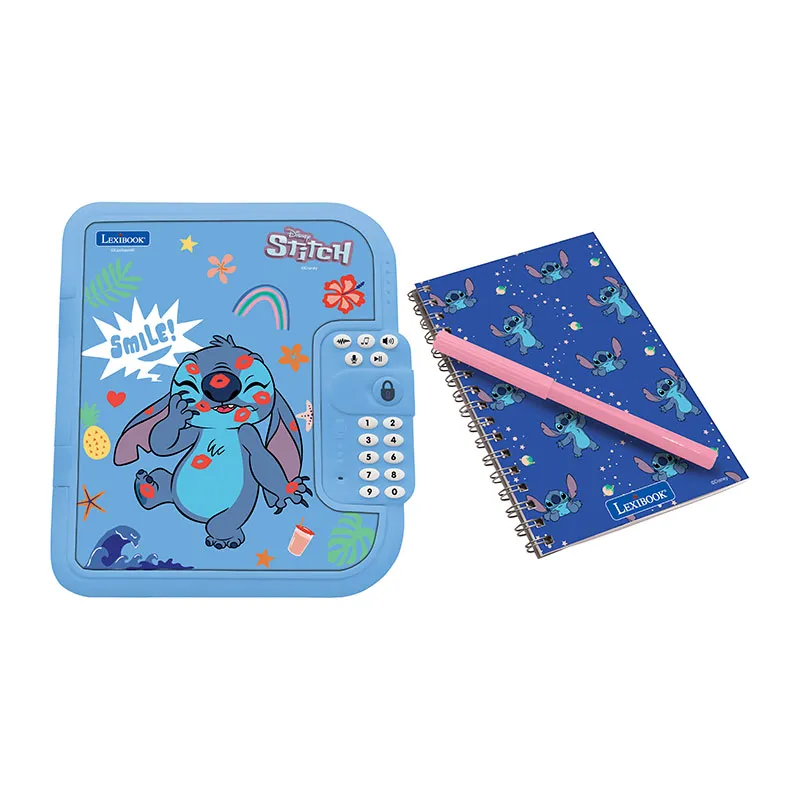 Journal intime élec. avec coffre-fort Stitch - 6+-0