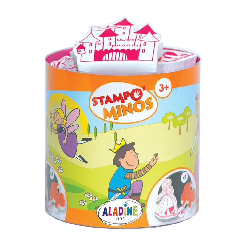 10 Tampons mousse Stampo'Minos Fées + 1 encreur - 36m+-0