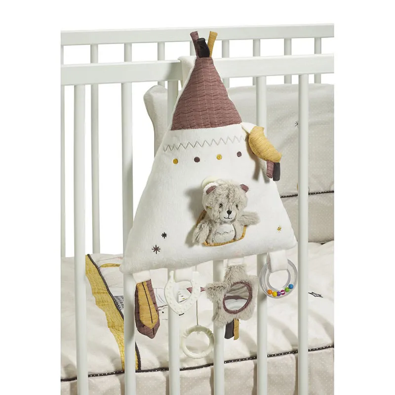 Jouet de lit Timouki Blanc/Beige - 20x48x10cm-1