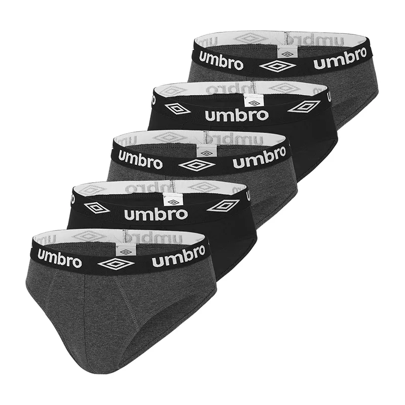 5 Slips Homme Umbro - Noir/Gris-0