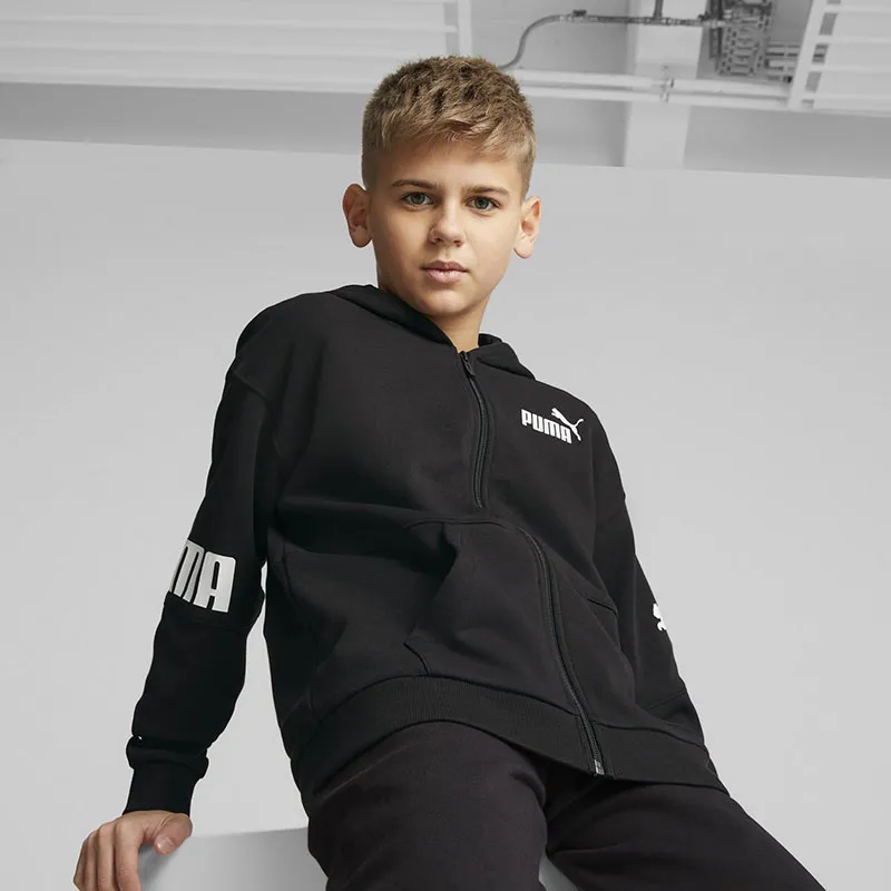 Veste à capuche Garçon Power Puma - Noir-2