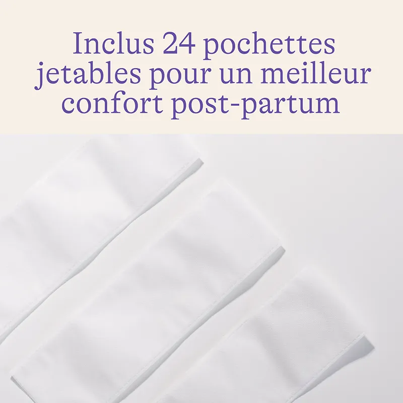 Pack Accouchement serviettes + recharges + douche intime + huile périnée-12
