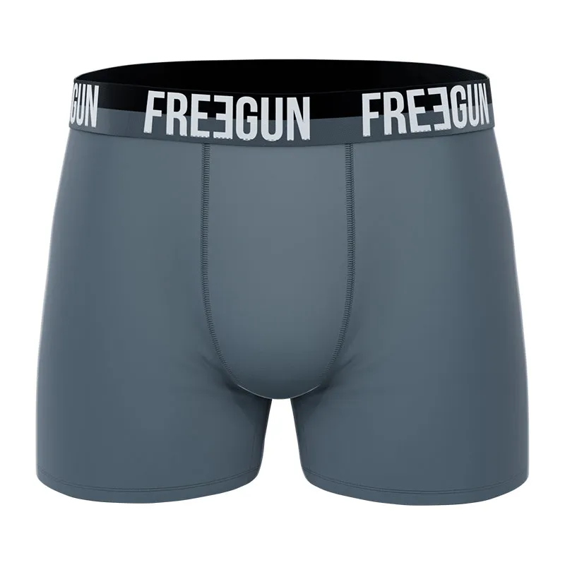 4 Boxers Homme Freegun - Noir/Gris/Blanc/Violet-13