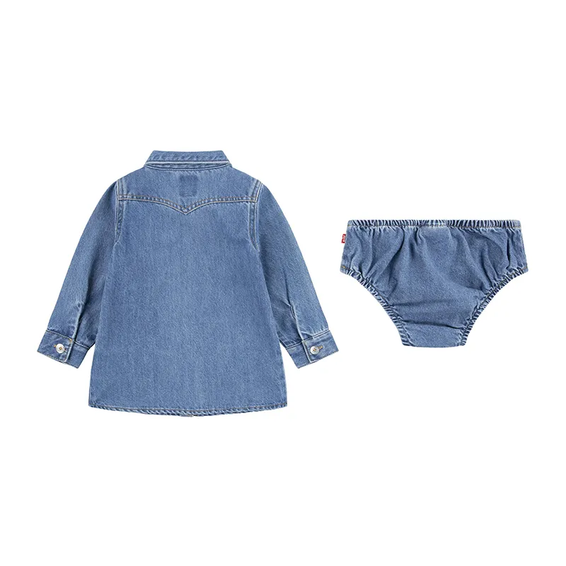 Robe en jean + bloomer Bébé western - Drew Me In-2