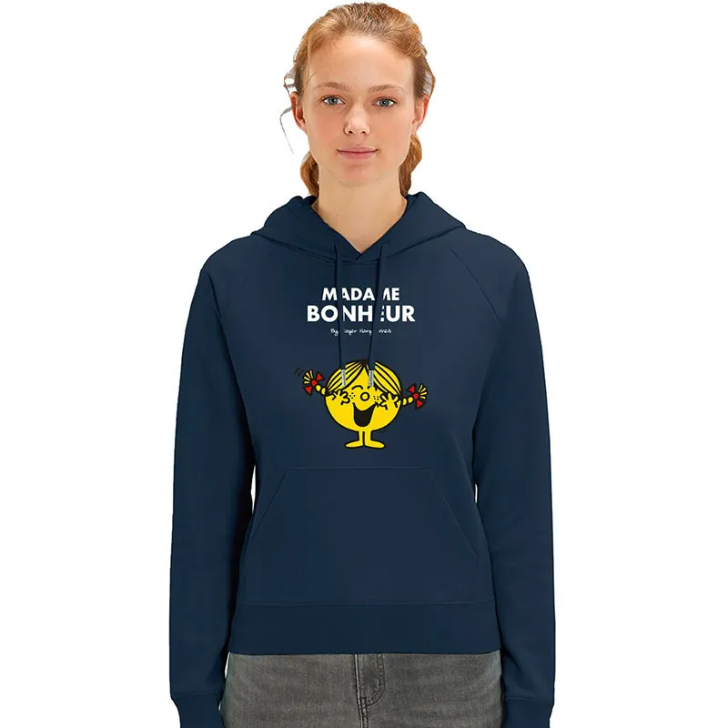 Hoodie Femme Madame bonheur - Navy-0