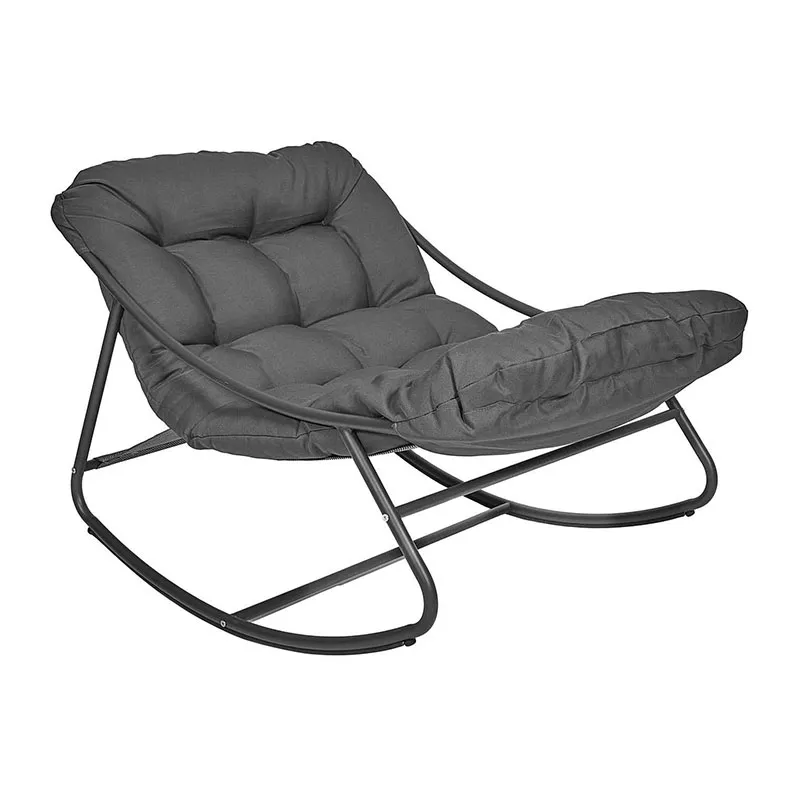 Fauteuil à bascule tenerife Gris - 78x108x73cm-0