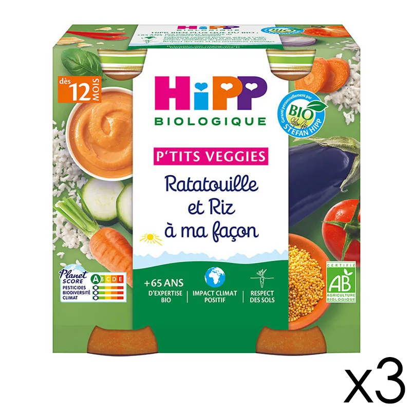 4 Pots Ratatouille et Riz à ma façon BIO 250g - 2x2-2