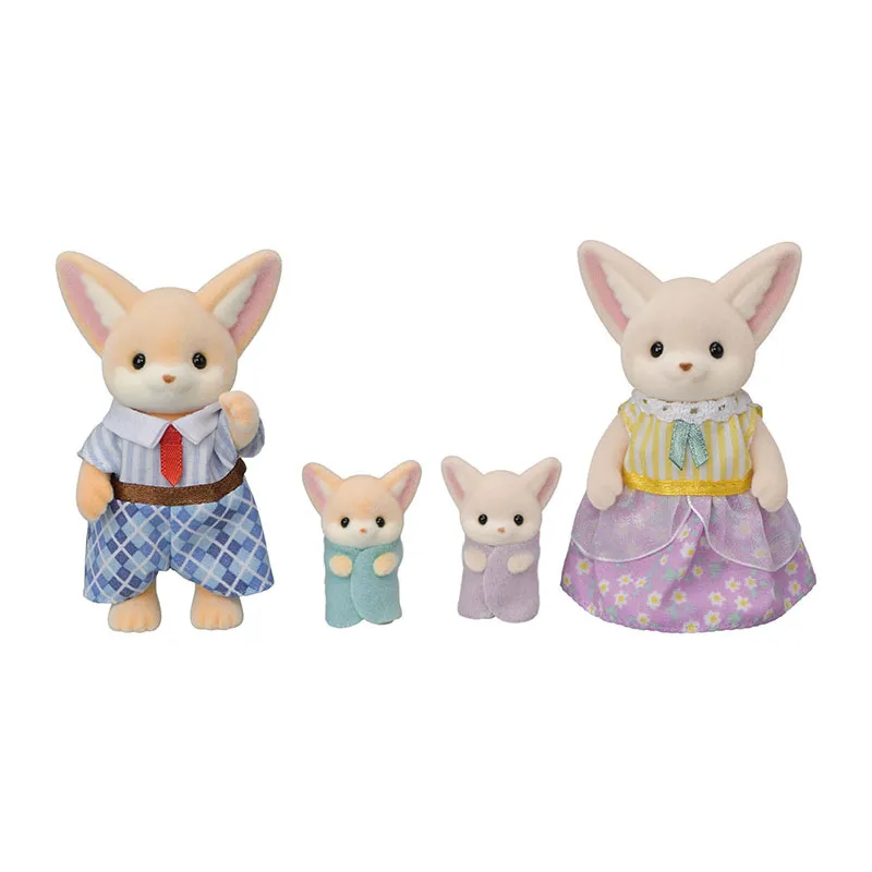 Famille Fennec & poussette double - 5pcs-1