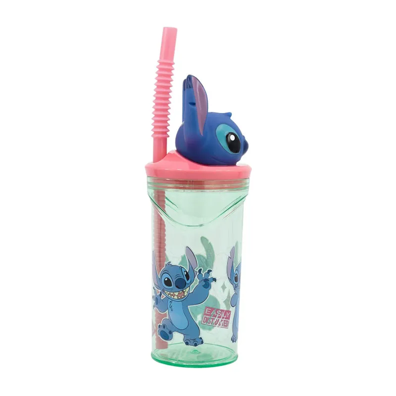 Gobelet avec paille Stitch 3D - 360ml-1