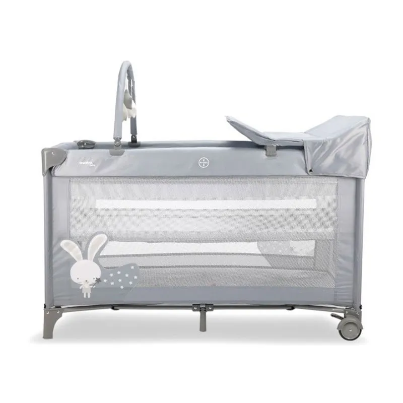 Lit Parapluie à double hauteur Lapin Gris - 0m+-1
