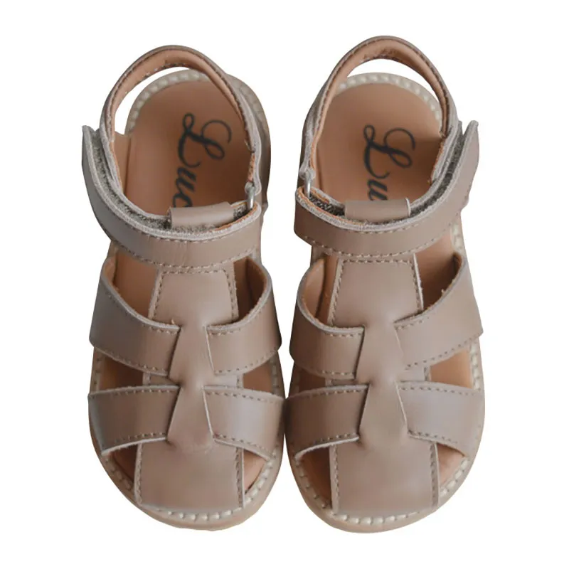 Sandales Oscar cuir - Taupe-0