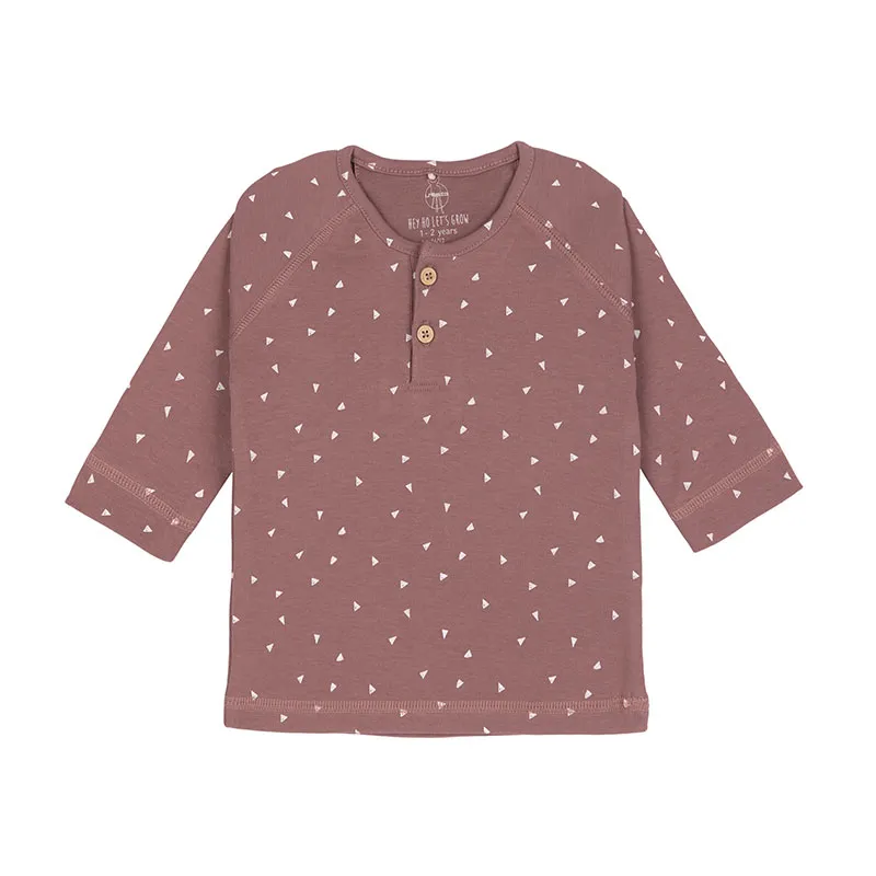 T-shirt ML Coton BIO - Triangle cannelle-0
