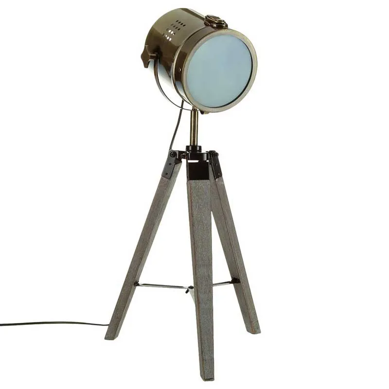 Lampadaire trépied Ebor Bronze - 30x30x68cm-0