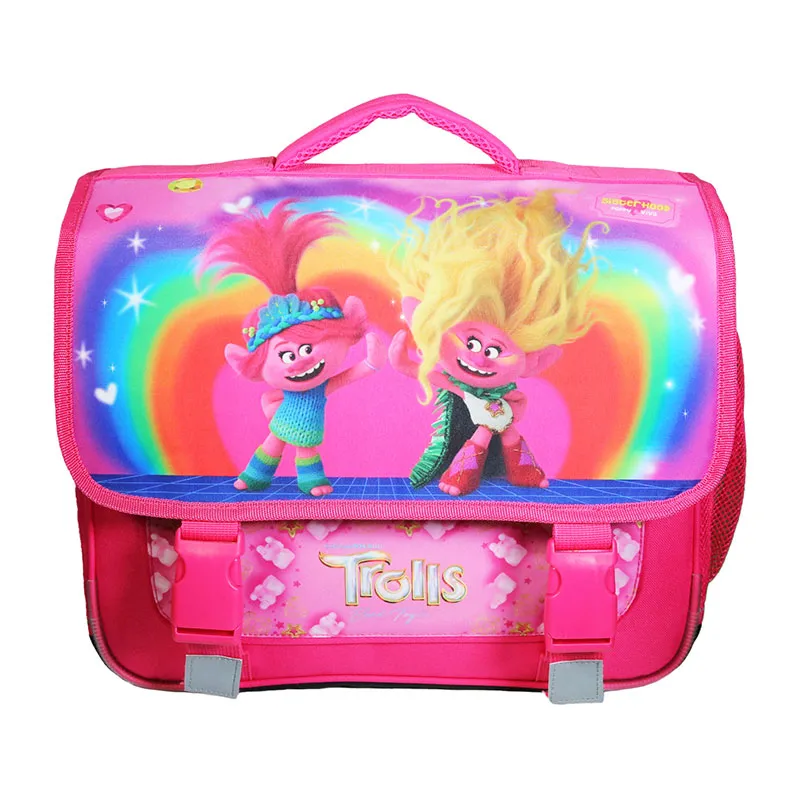 Cartable Les Trolls Rose - 38x34cm-0