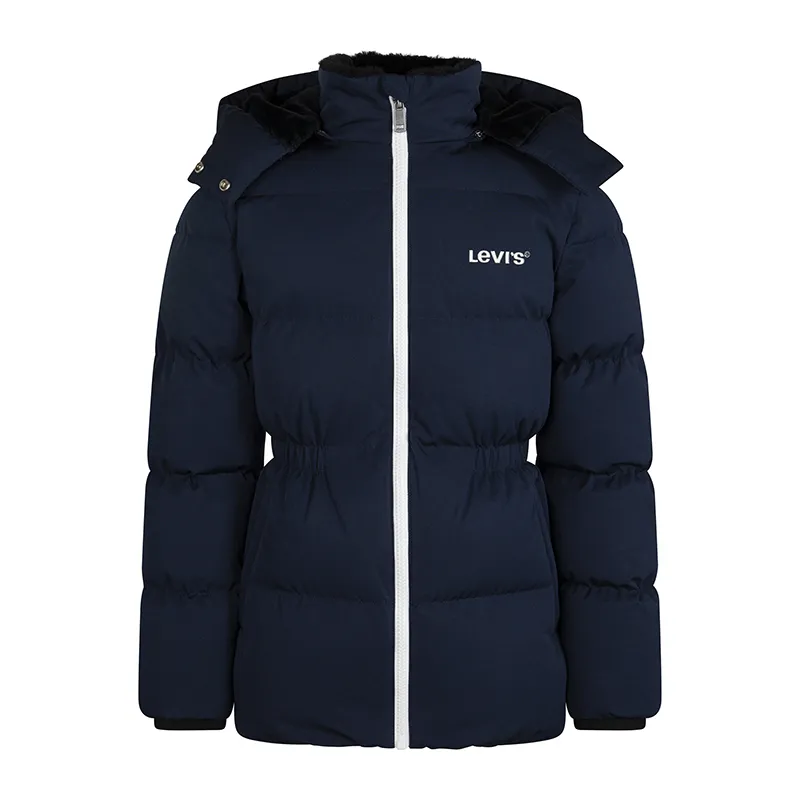 Doudoune longue Enfant Mix media - Dress Blues-2