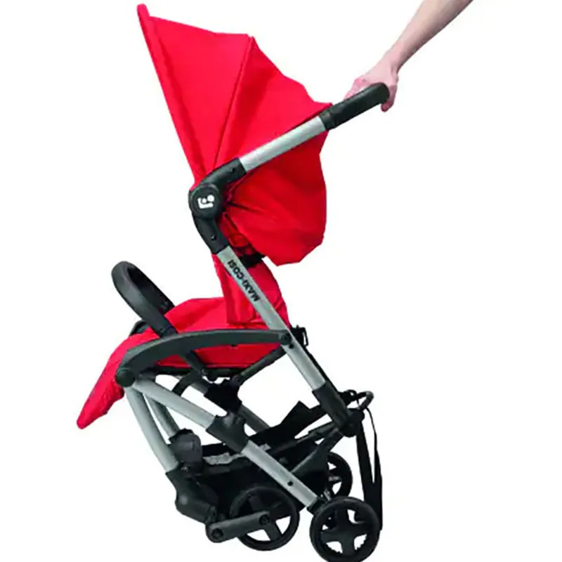 Trio Poussette Compacte Laika 2 Nomad Red + Cosi Rock sans base + Nacelle Laika - 0m+-7