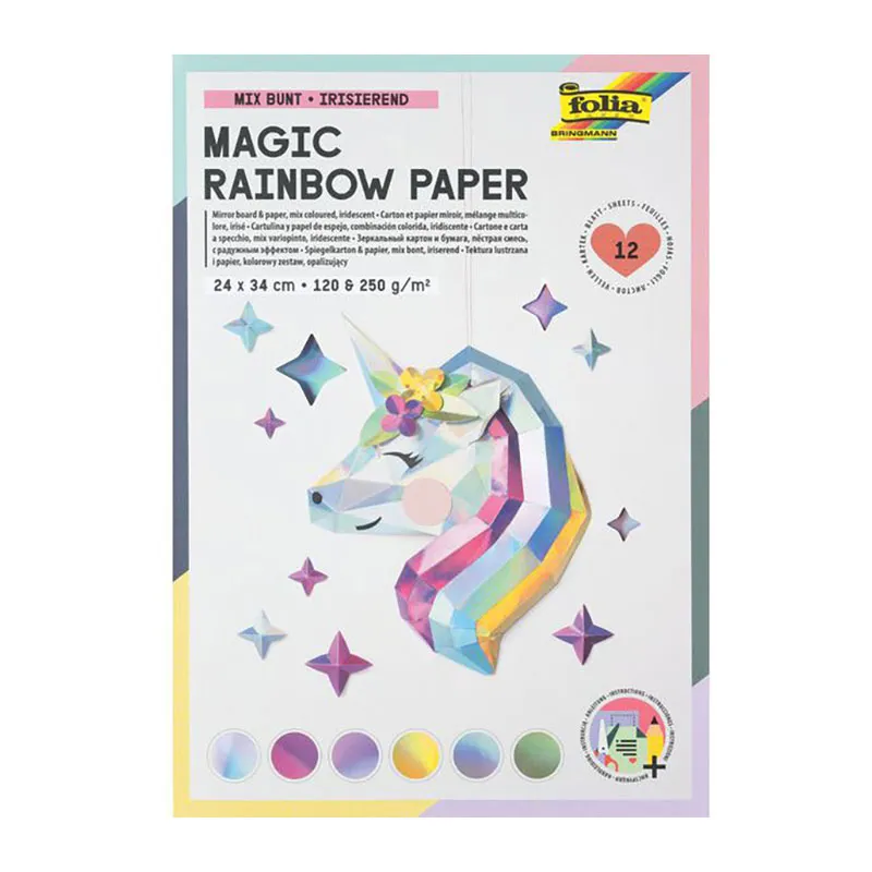 12 feuilles papier & carton miroir - Multico.-0