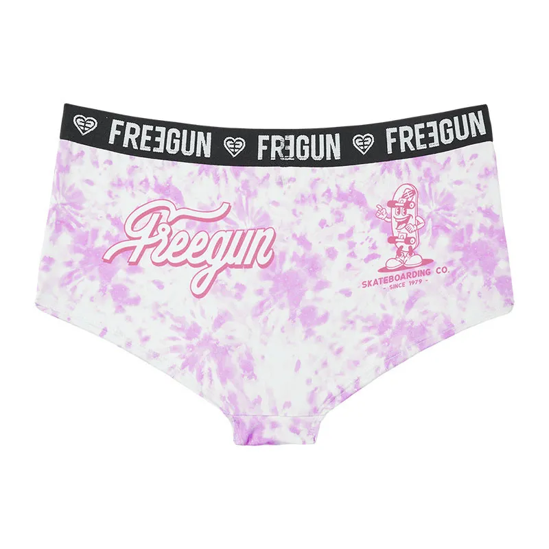 3 Boxers Fille Miss Freegun - Rose/Noir/Blanc-7