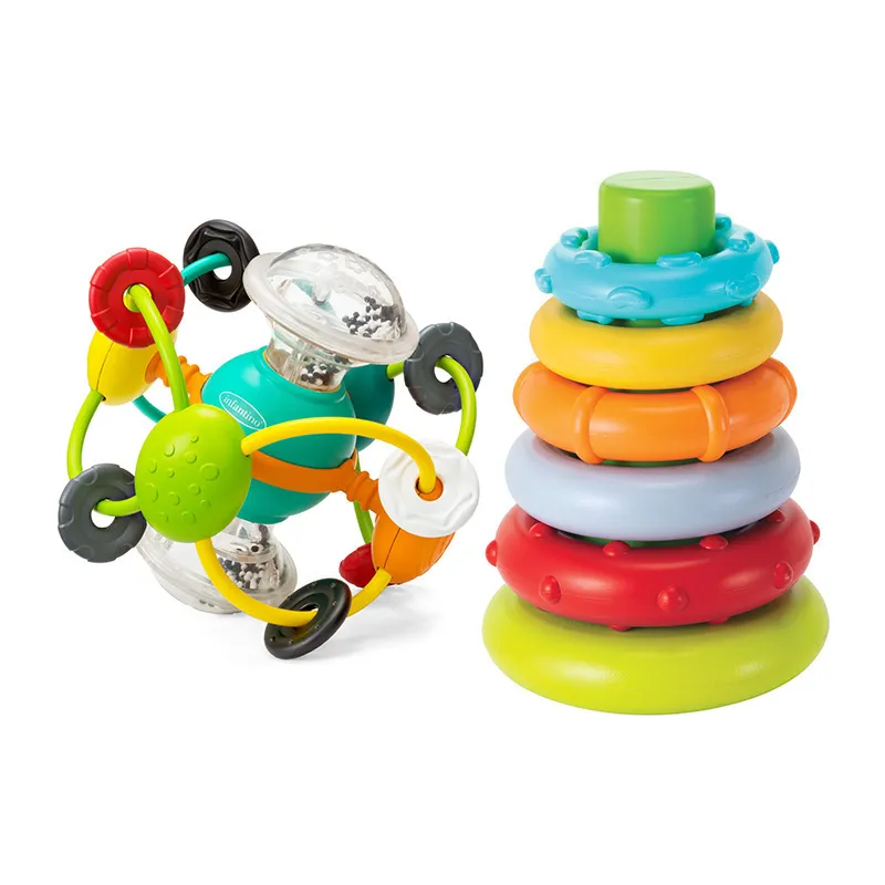 Pack XXL Balle d'activités & Anneaux à empiler - 0m+ - INFANTINO-0