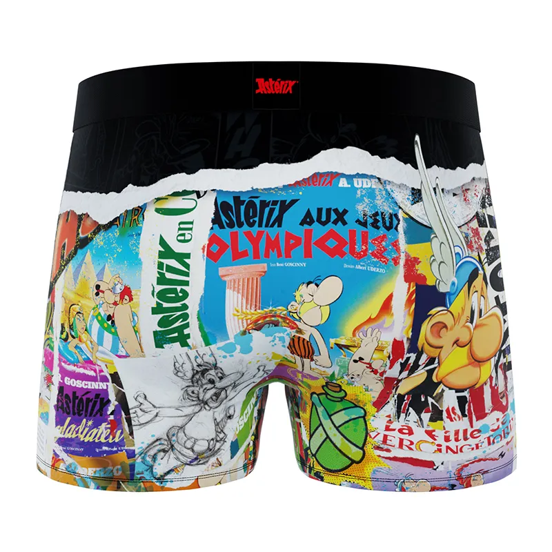 4 Boxers Homme Asterix et Obélix - Noir/Rouge/Jaune/Bleu-5
