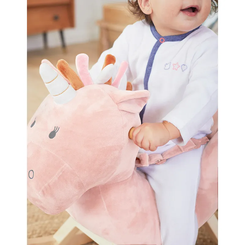 Bascule Lina Veloudoux Rose L&J - 12m+-3