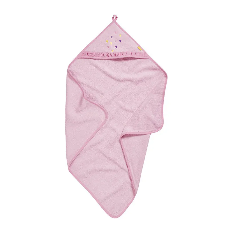 Cape de bain Coton - Licorne Rose Clair-0