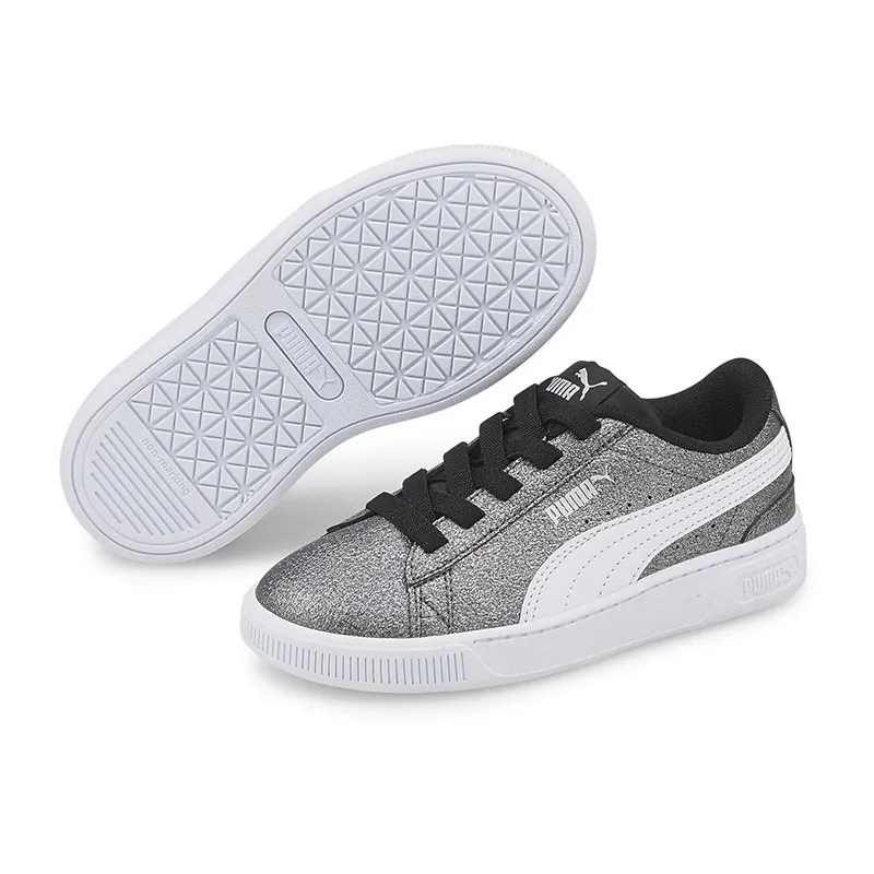Baskets Fille Vikky V3 Glitz Ac - Argenté/Noir - PUMA-0