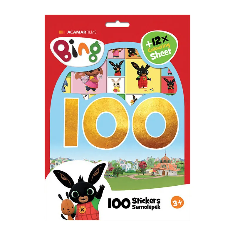 Stickers & Coloriage Bing 100pcs - 36m+-0