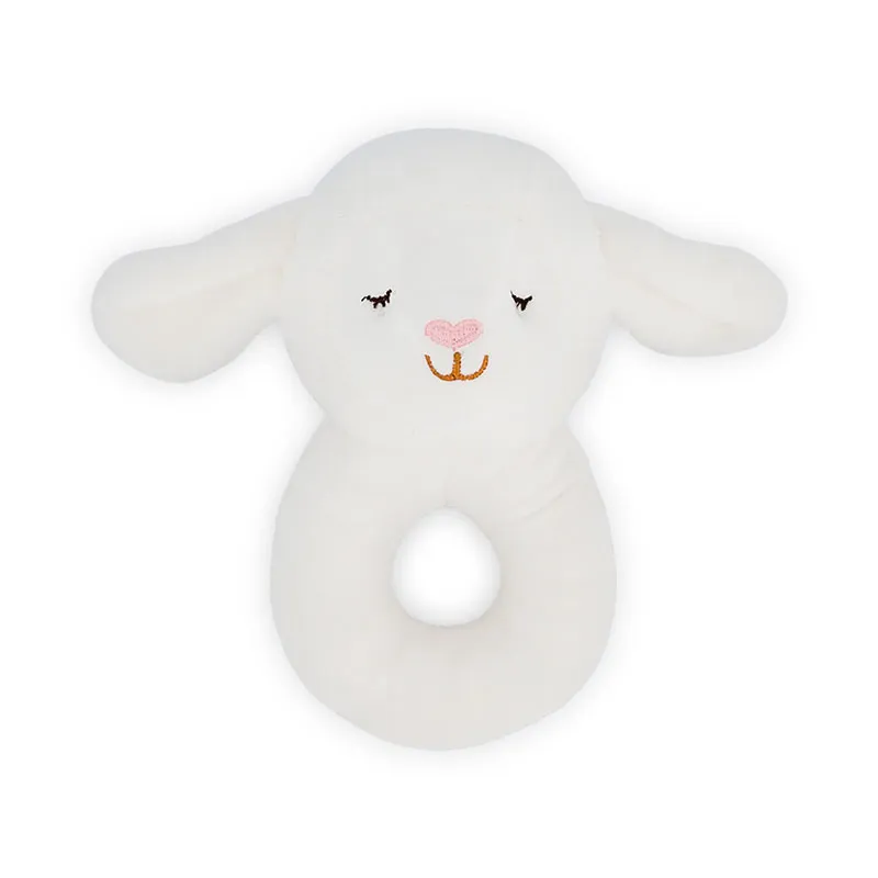 Hochet Peluche Agneau Blanc - 0m+-0