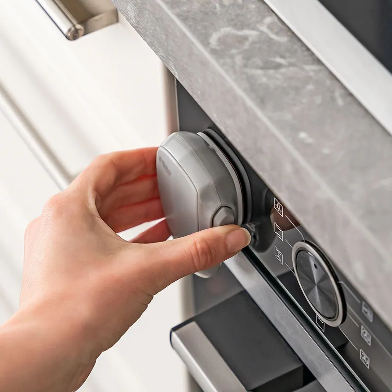 Verrou de sécurité enfant pour four - Gris-7