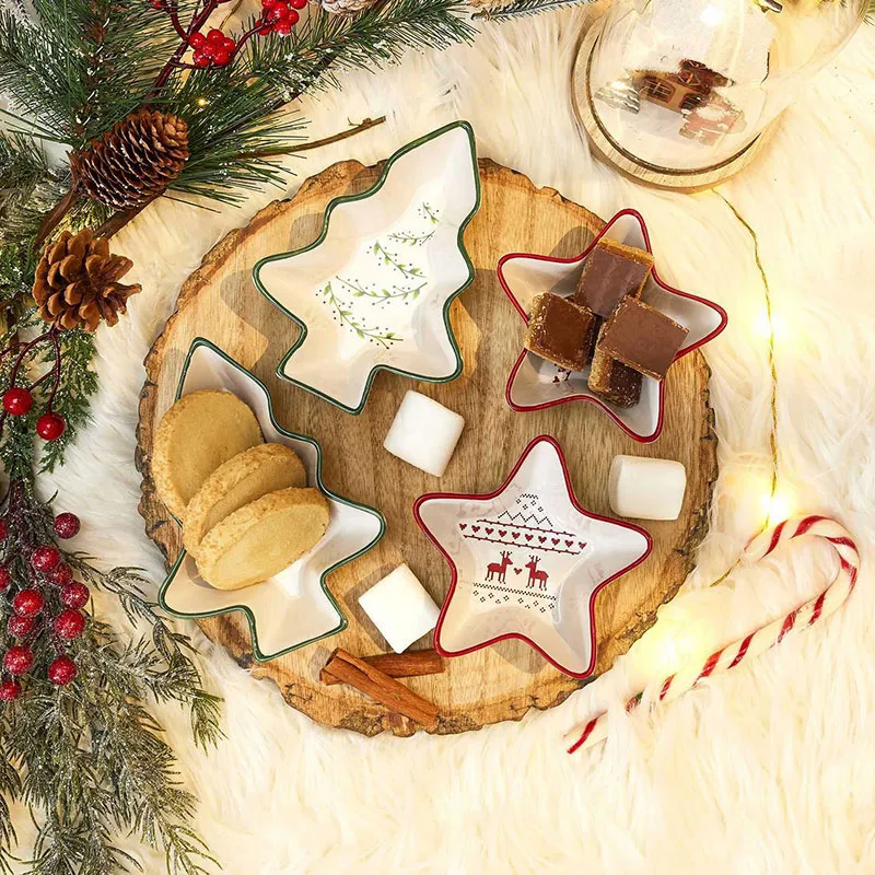 4 Coupelles de Noël - 11.9x11.9x4cm-0